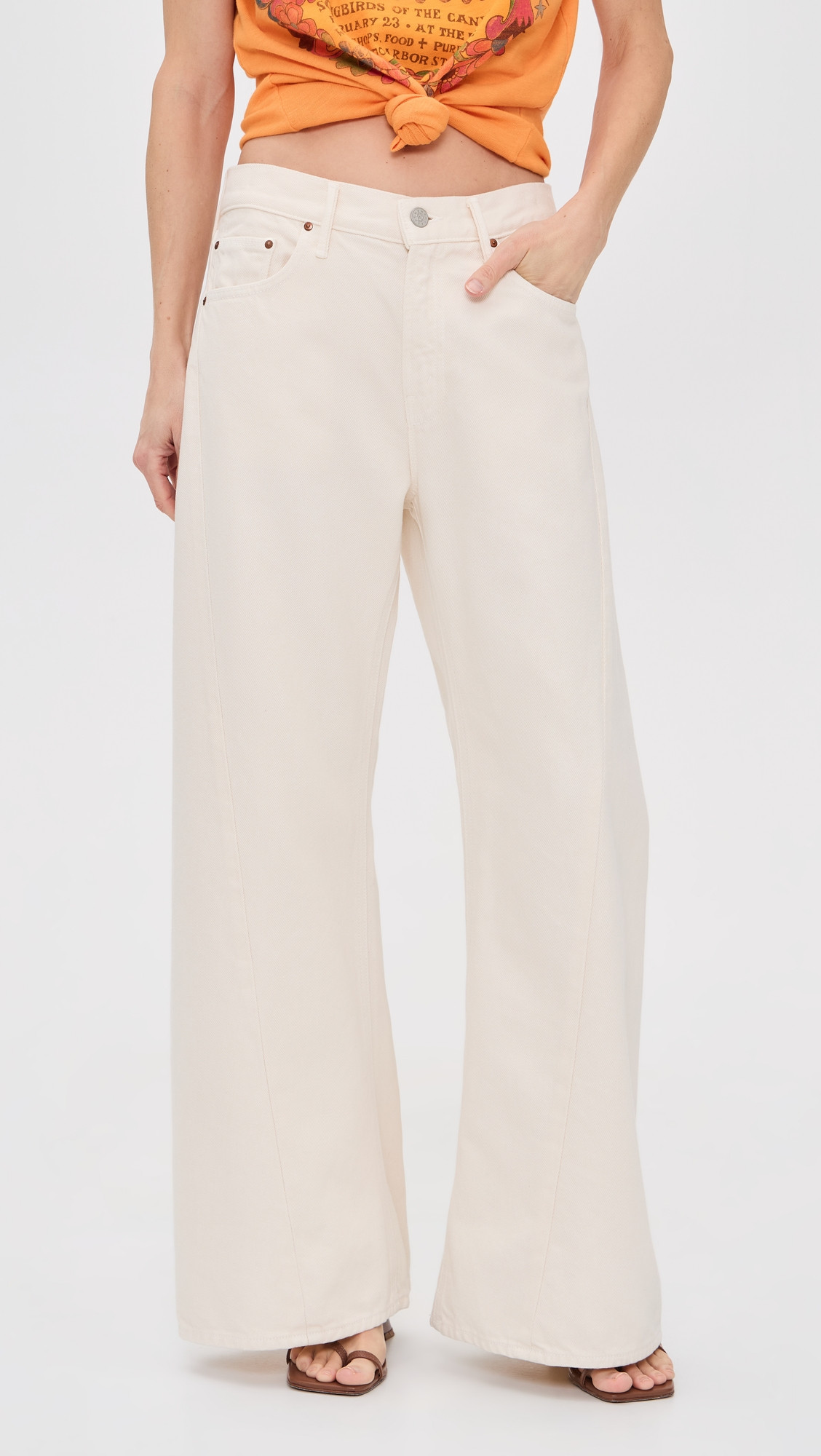 MOTHER Petite Lil Lemon Twist Sneak Jeans NAT-NATURAL 25 | Shopbop