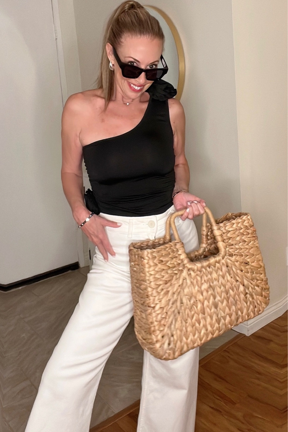 Spring Trend Alert: Rosettes 
This top can be worn with jeans, styled with a satin slip skirt, trousers and more 🖤 

**Can be worn with a strapless bra or nipple covers 

#LTKstyletip #LTKSeasonal