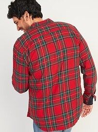 Regular-Fit Built-In Flex Patterned Flannel Shirt for Men | Old Navy (US)