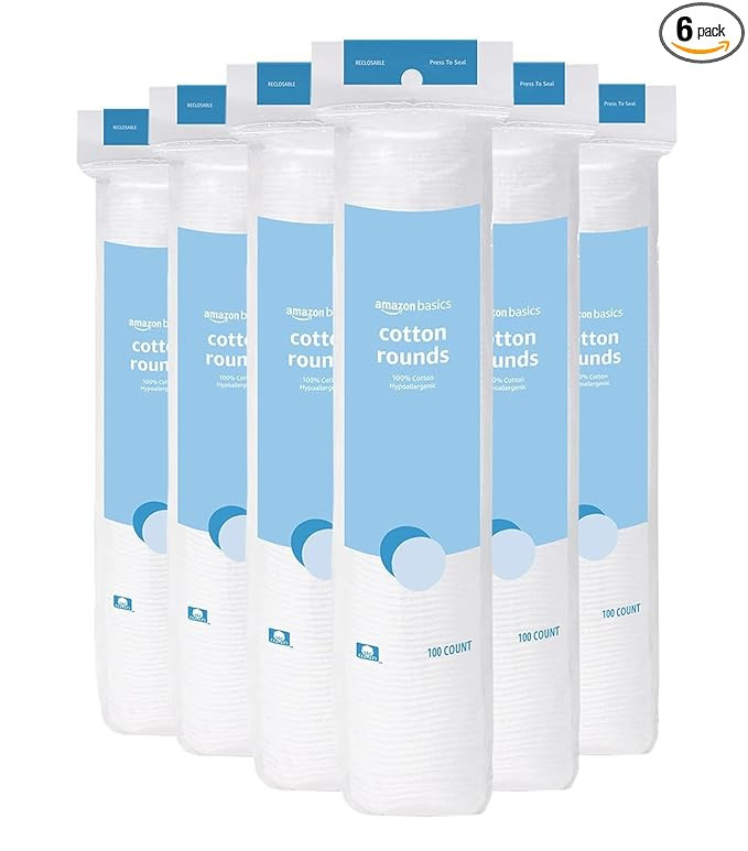 Amazon Basics Hypoallergenic 100% Cotton Rounds for Makeup Remover and Skincare, All Skin Types, ... | Amazon (US)