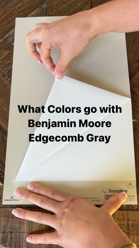 What Colors go with Benjamin Moore Edgecomb Gray | Paint Color Ideas | Peel and Stick Paint Samples | Samplize | Paint Color Samples | Paint Color Inspiration | Paint Color Combinations | Benjamin Moore Paint

#LTKhome
