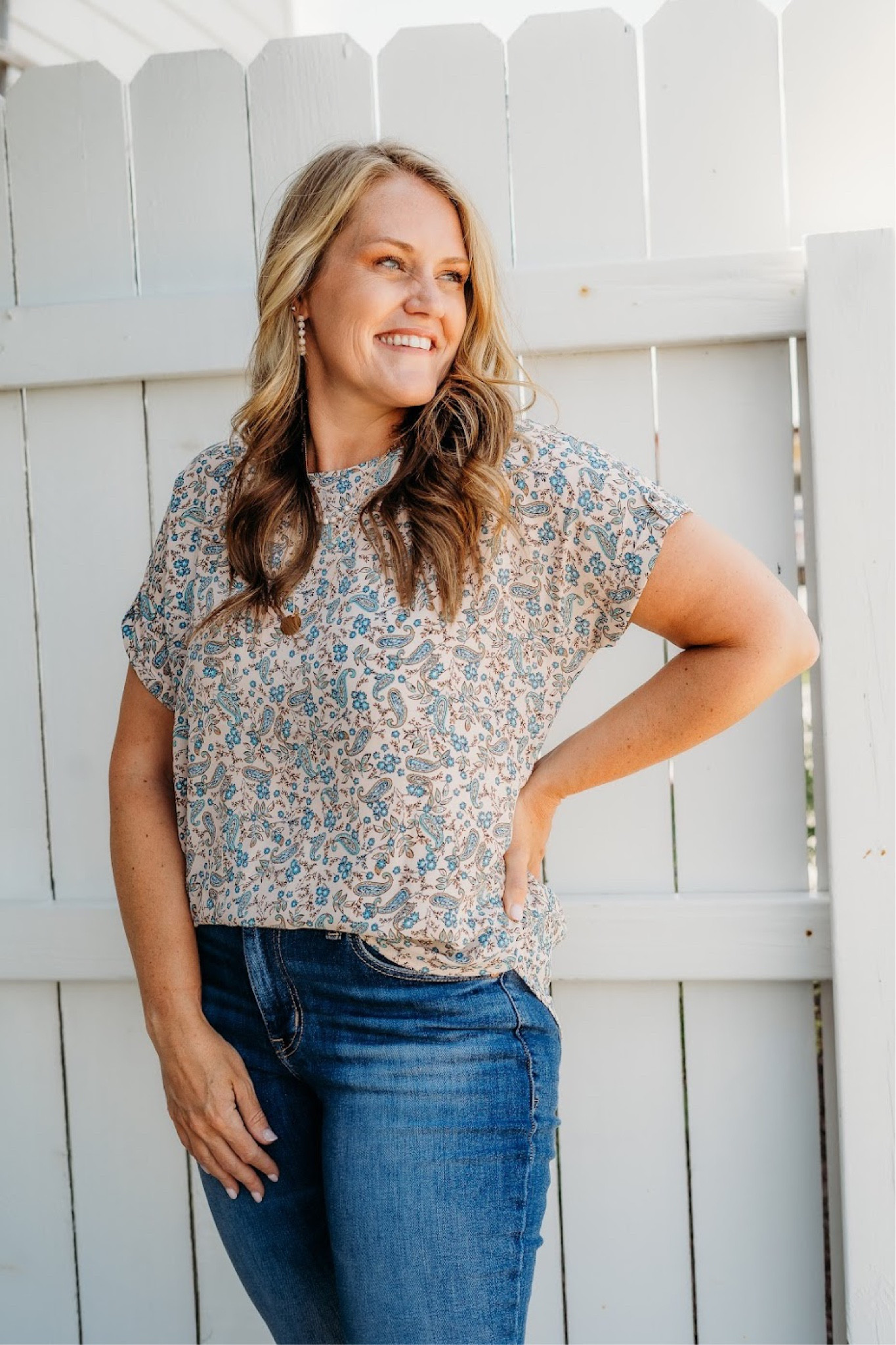 Floral blouse 

Earrings  denim jeans  Maurices 

#LTKshoecrush #LTKstyletip #LTKSeasonal