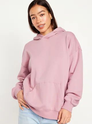 Oversized Fleece Hoodie for Women | Old Navy (US)