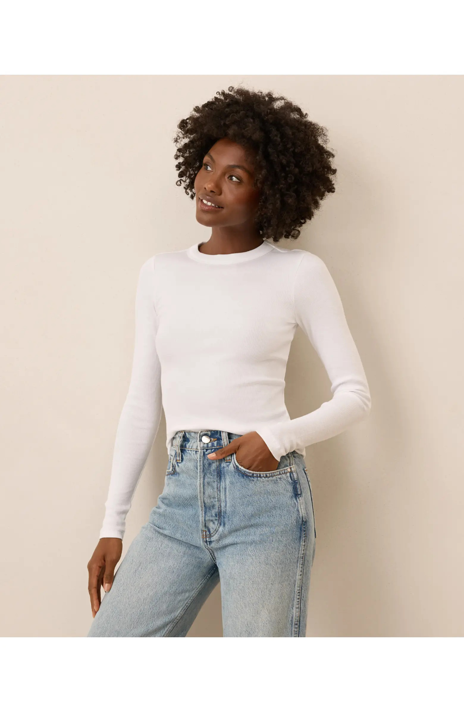 Perfect Rib Long Sleeve Tee | Nordstrom