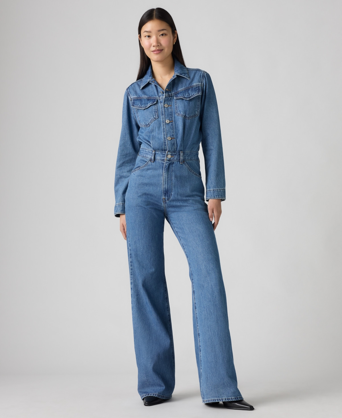 Levi's Women's Western Long Sleeve Jumpsuit - Cause And Effect | Macy's