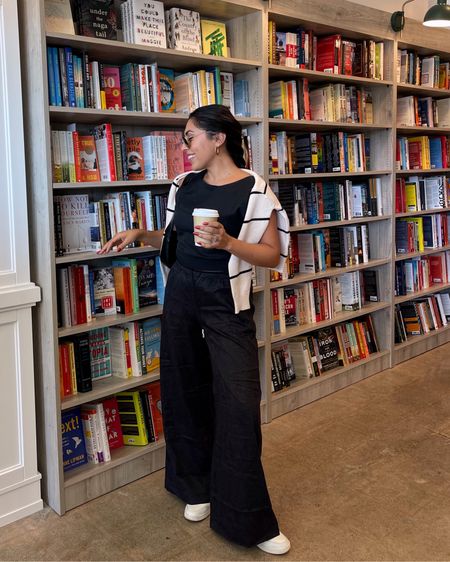 Bookstore run 📖
—
top can be worn two ways: small
pants: small 
sweater: medium 
—


#LTKstyletip #LTKshoecrush #LTKSeasonal