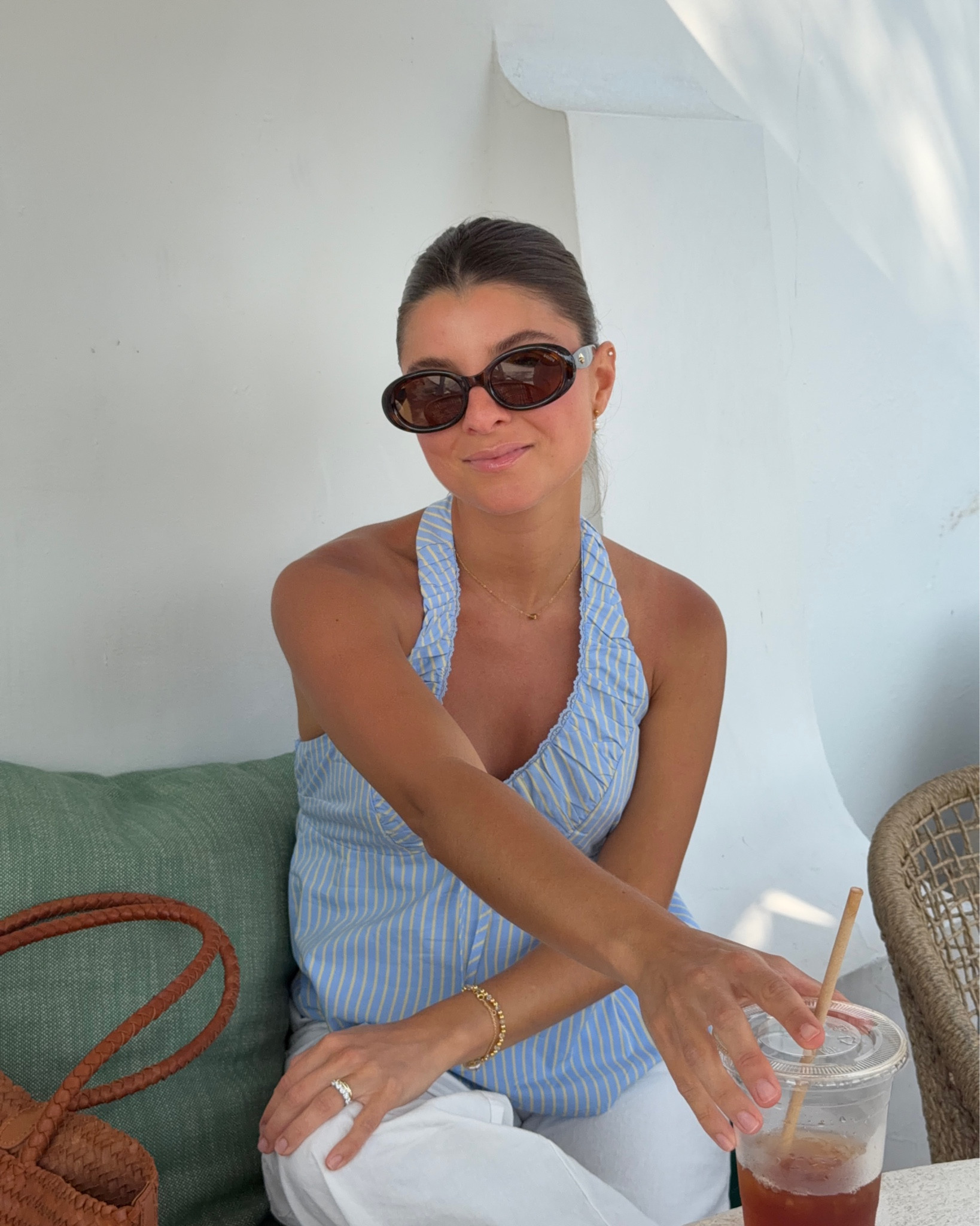 [4/24/26] this top is from @Grey Bandit and 100% cotton!!! I’m wearing a size small and currently 20 weeks pregnant 💓 code is always viv15. Bottoms are @gapstyle and are so comfy to style with the bump. Glasses are under $20 from @SOJOS VISION and bag is a favvvvv from @Madewell 

#LTKPetite #LTKootd #LTKBump