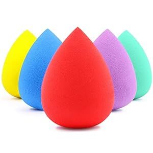 BEAKEY 5 Pcs Makeup Sponge Set, Foundation Blending Beauty Sponge, Flawless for Liquid, Cream, an... | Amazon (US)