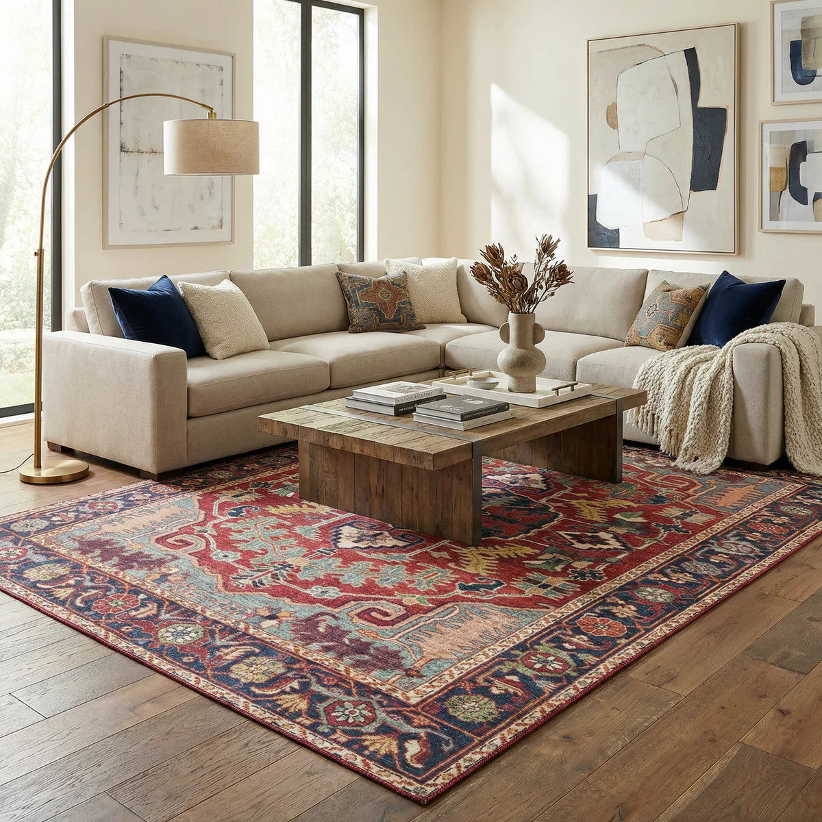 Dorcas Red Performance Rug | Boutique Rugs