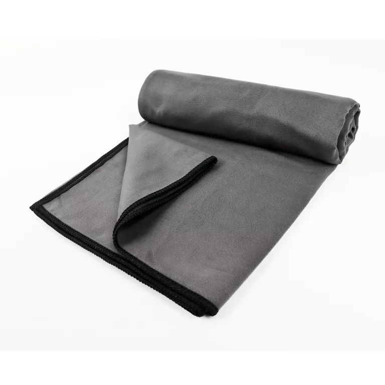 Athletic Works Yoga Mat Towel, 72 In. x 24 In. ,Dark Gray, Super-Absorbent, Soft Microfiber, Non-... | Walmart (US)