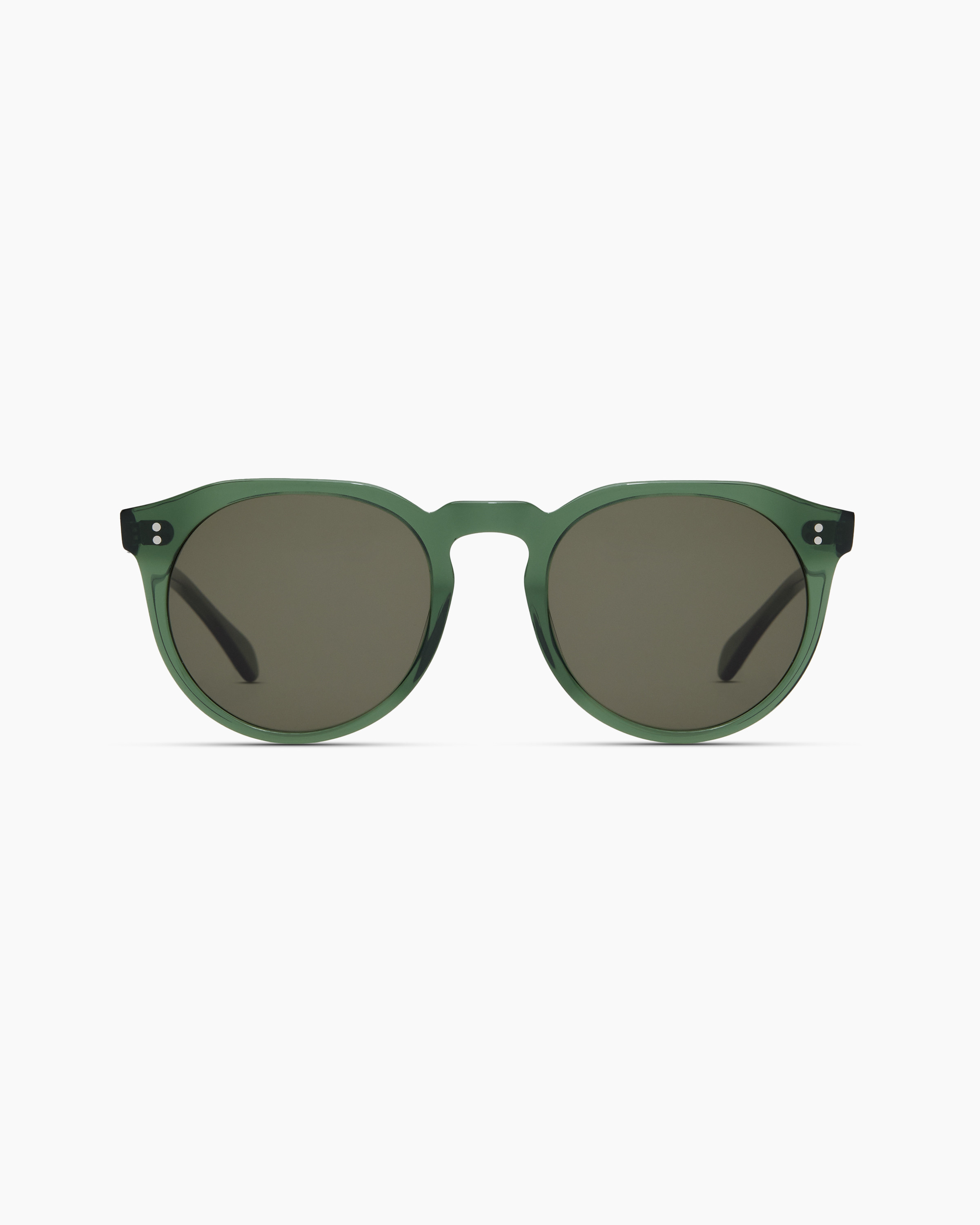 Quince | Tahiti Polarized Acetate Sunglasses in Clear Sage with Green lens, Size Standard, Cellulose Acetate | Quince