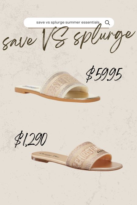 Not only do these Steve Madden sandals look just like these Dior sandals, but they also come in so many pretty colors!
Steve Madden sandals, Dior sandals, summer sandals, slide sandals 

#LTKSeasonal #LTKshoecrush #LTKunder100