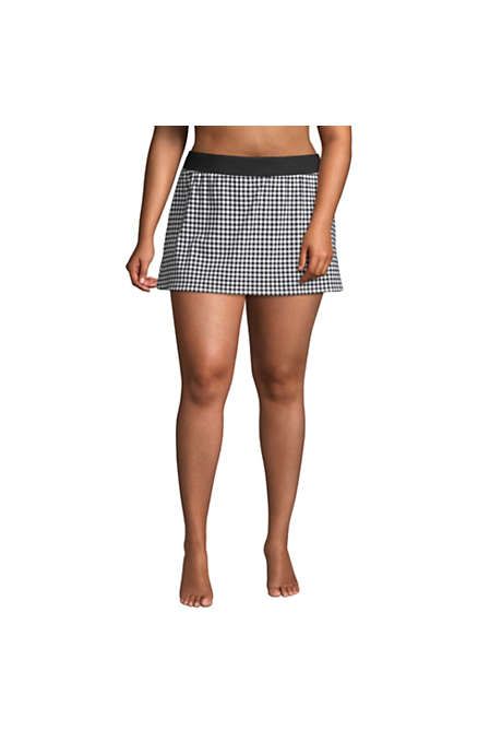 Women's Plus Size Chlorine Resistant Tummy Control Swim Skirt Swim Bottoms Print | Lands' End (US)