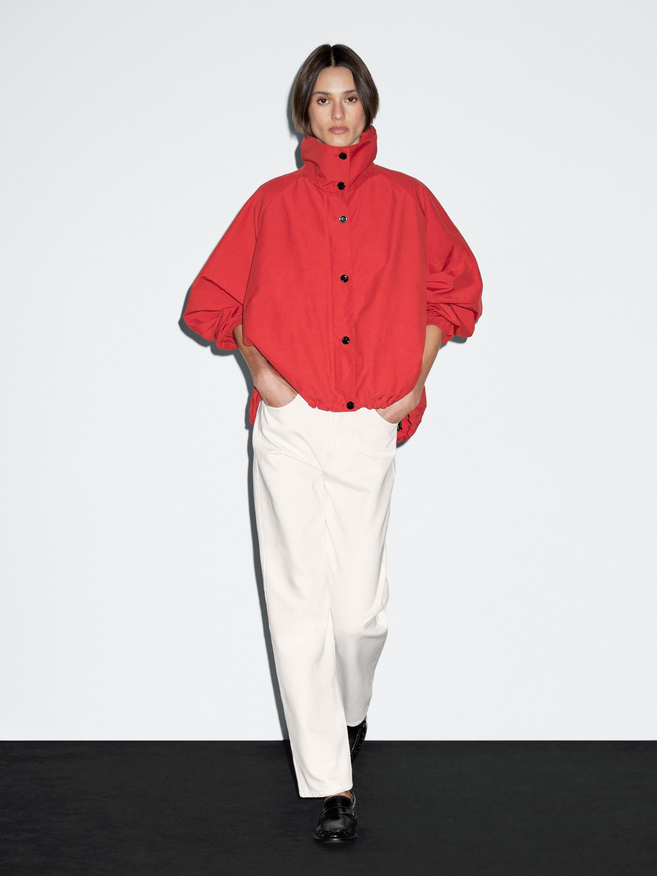 High neck bomber puff jacket | Massimo Dutti UK