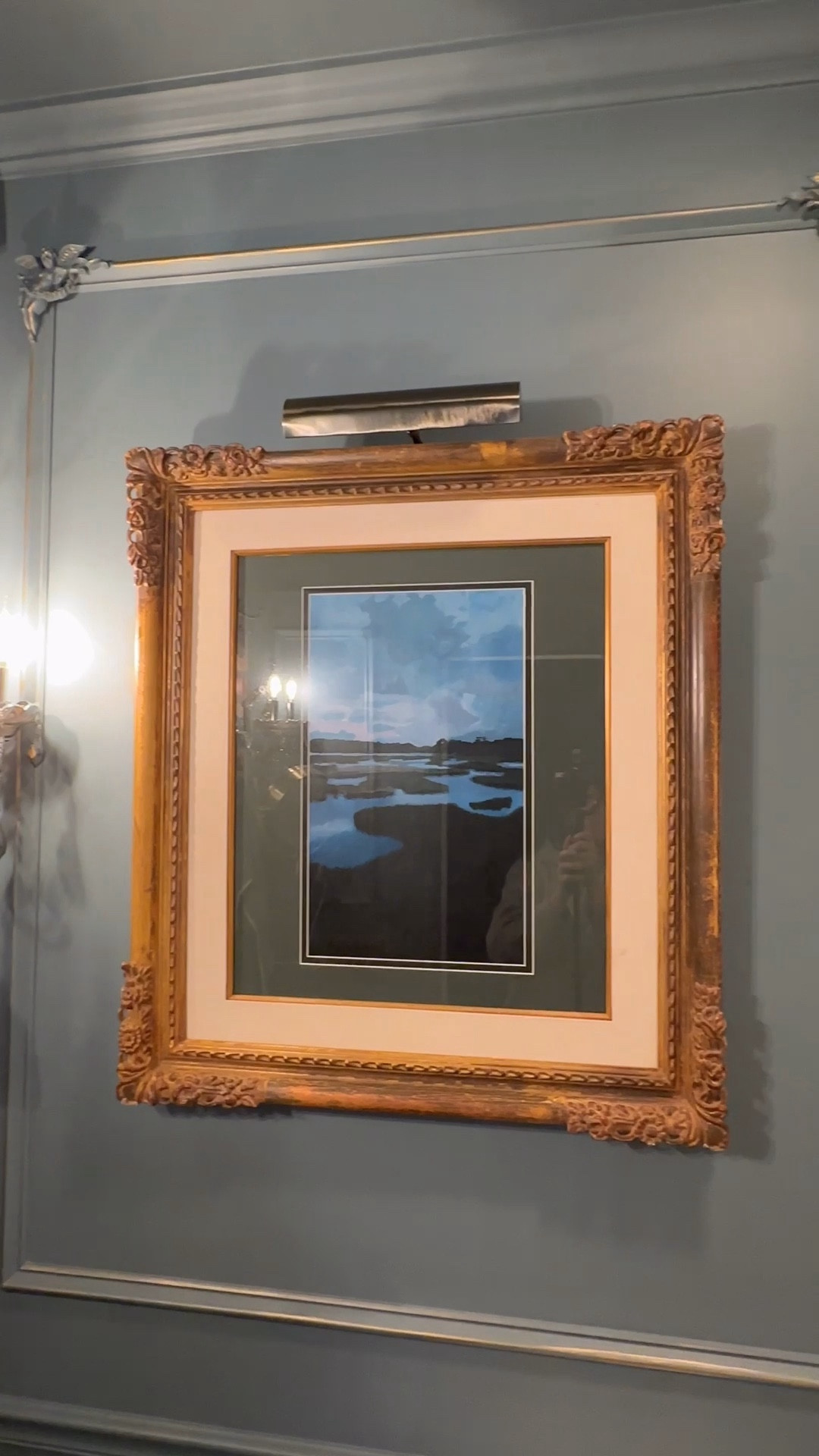 Having beautiful art in your home doesn’t have to be expensive.  This stunning piece?: 1) Print a photo to canvas from your phone. 2) Paint the canvas like a paint by numbers. 3) Mount it in a vintage/new frame. 4) Hang it with a pretty picture light!

#LTKstyletip #LTKhome #LTKU