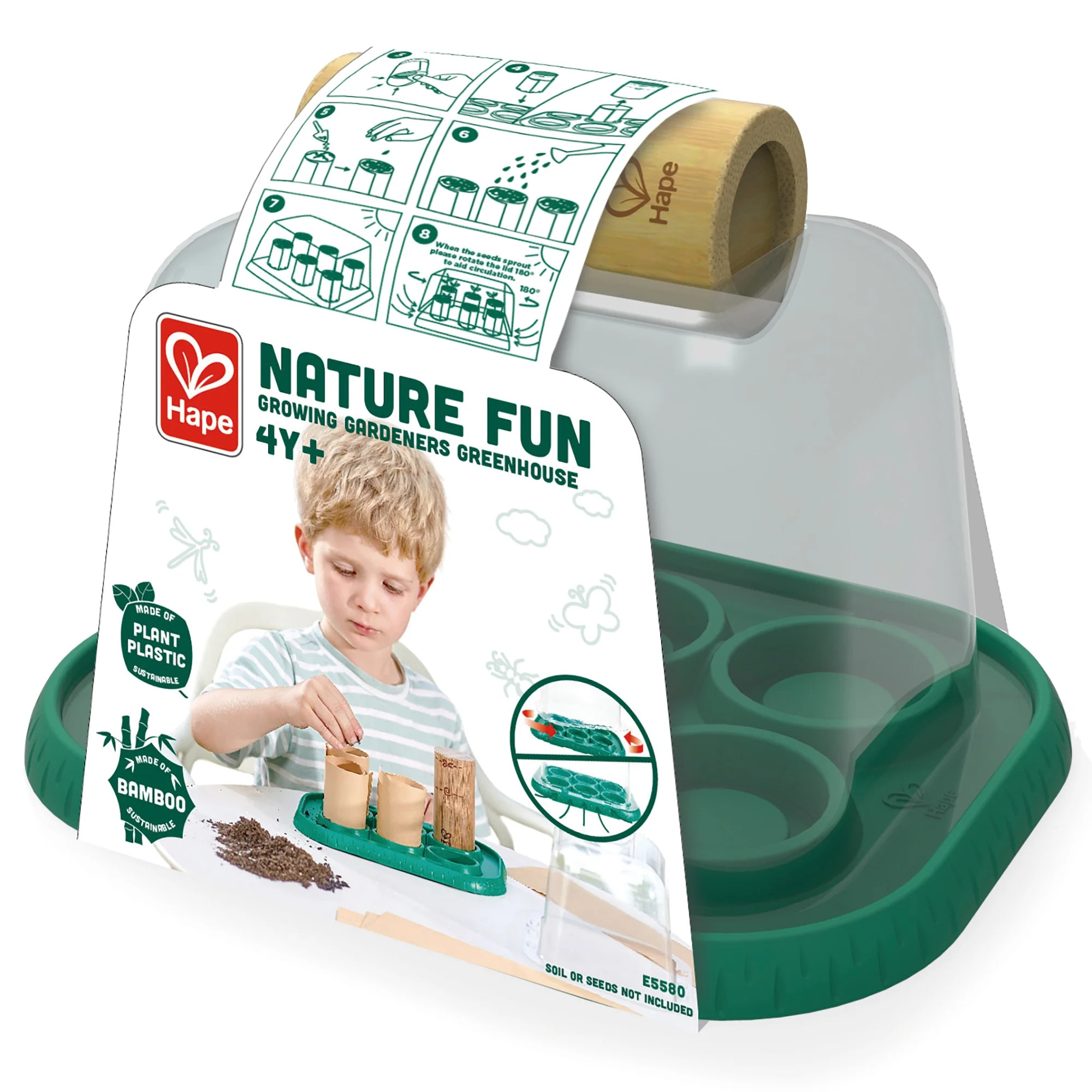 Hape: Nature Fun - Growing Gardeners Greenhouse - Wooden Plant Growing Kit, Gardening Science, S... | Walmart (US)