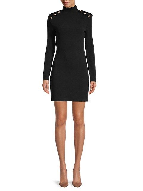 Walter Baker Erika Button-Shoulder Bodycon Dress on SALE | Saks OFF 5TH | Saks Fifth Avenue OFF 5TH