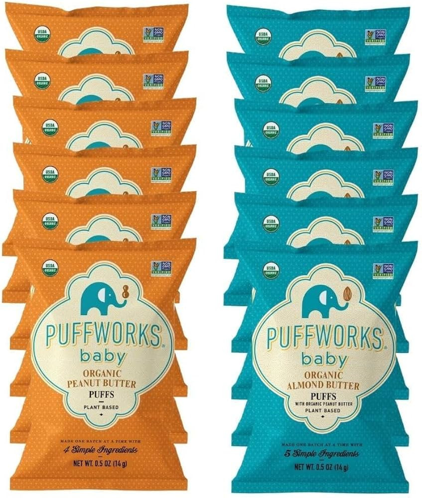 Puffworks Baby Peanut and Almond Variety Pack, Perfect for Early Peanut Introduction, Plant Prote... | Amazon (US)