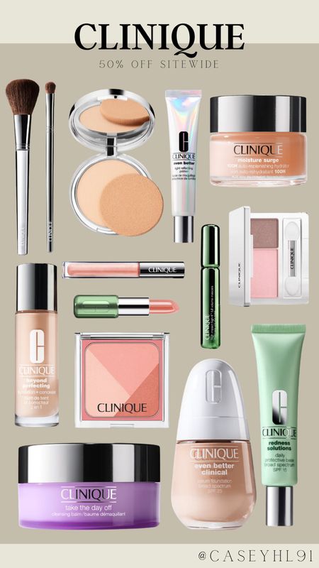 50% off Sitewide at Clinique! Greta time to stock up on your beauty favorites or try new things! 

#LTKBeauty #LTKStyleTip #LTKSaleAlert