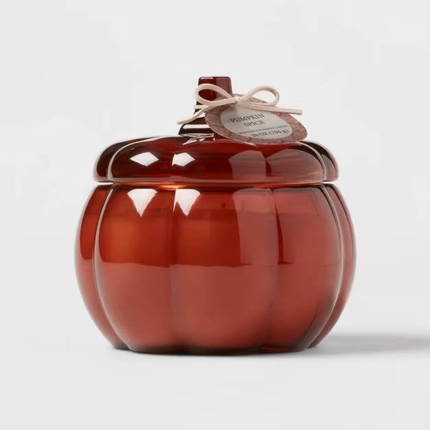 28oz Large Glass Pumpkin Spice Candle Orange - Threshold™ | Target