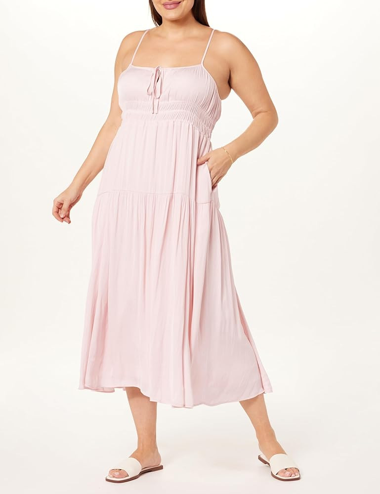 The Drop Women's Tavia Tie-Front Tiered Maxi Dress | Amazon (US)