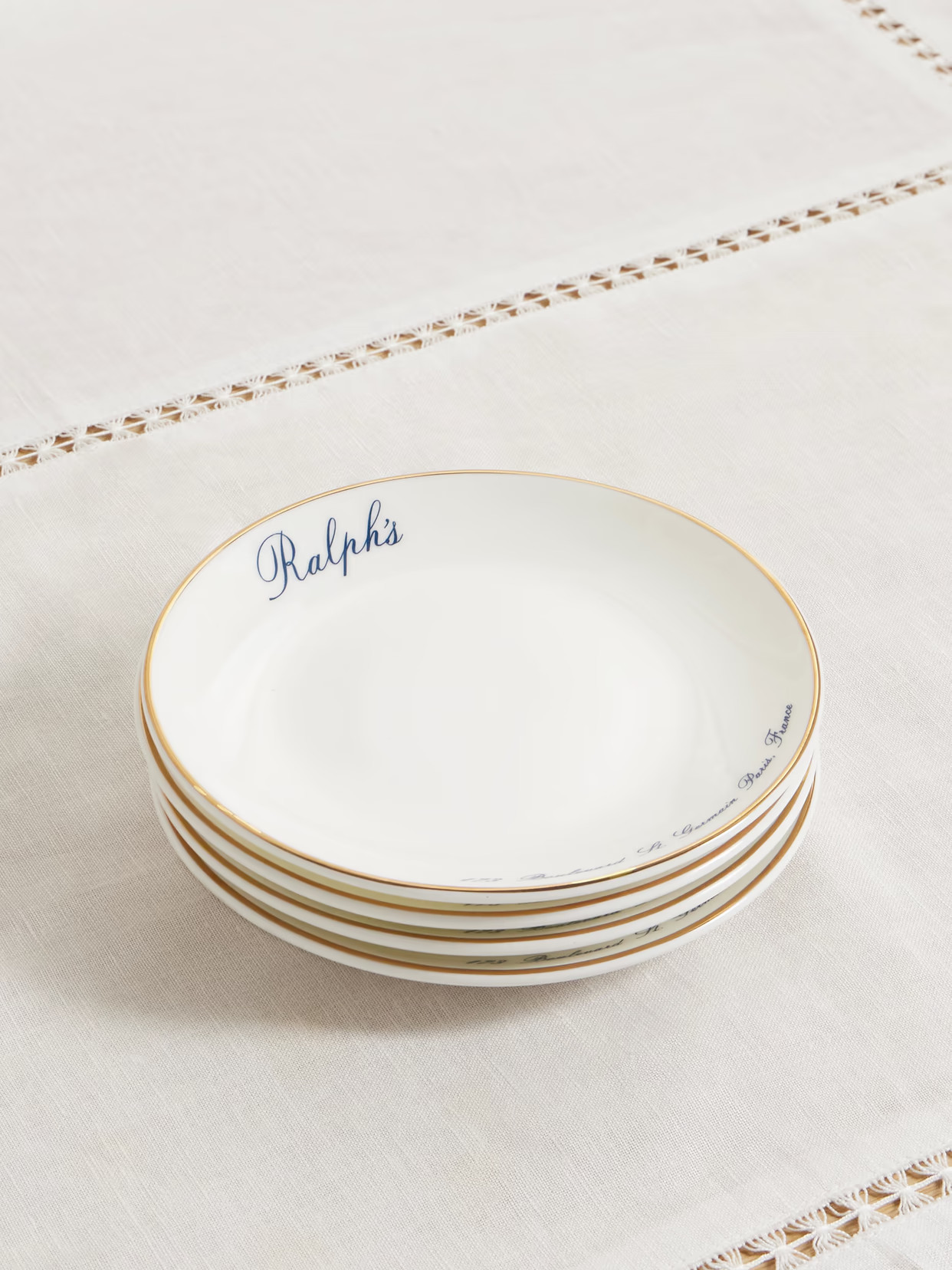 Ralph Lauren Home - Ralph's Set Of Four Bone China Canapé Plates - White | NET-A-PORTER (US)
