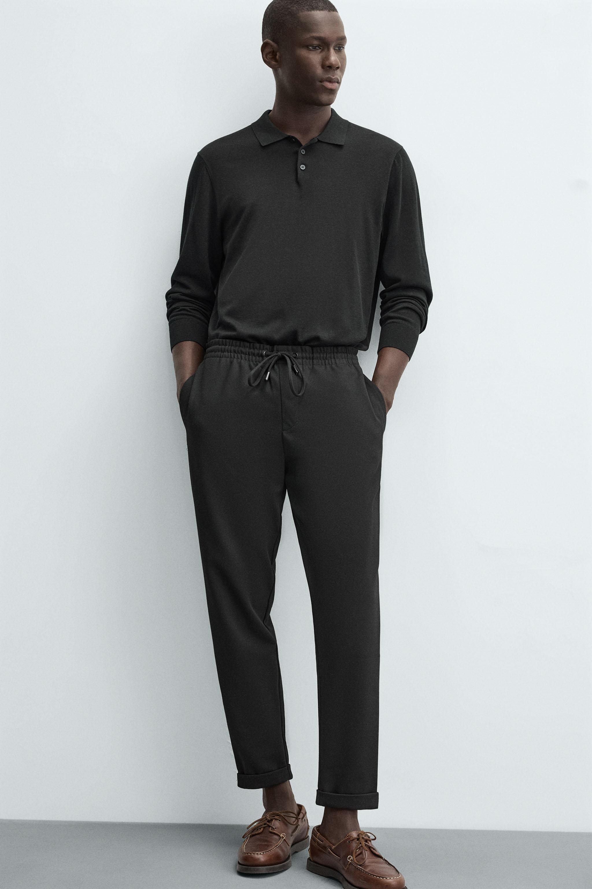 EASY CARE JOGGER WAIST PANTS | Zara US
