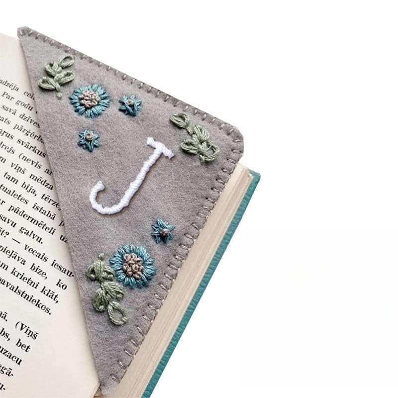 Personalized Hand Embroidered Corner Bookmark,Felt Triangle Page Stitched Handmade Bookmark,Uniqu... | Amazon (US)