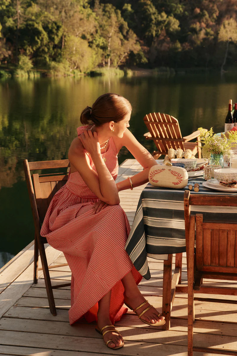 Red Gingham Halter Marcie Dress | Tuckernuck (US)