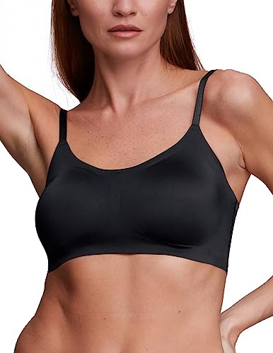 EBY Seamless Bralette with Adjustable Straps: Black Bralettes for Women, Wireless Bra for Women, Bralette Seamless Bra, X-Large, DD - E | Amazon (US)