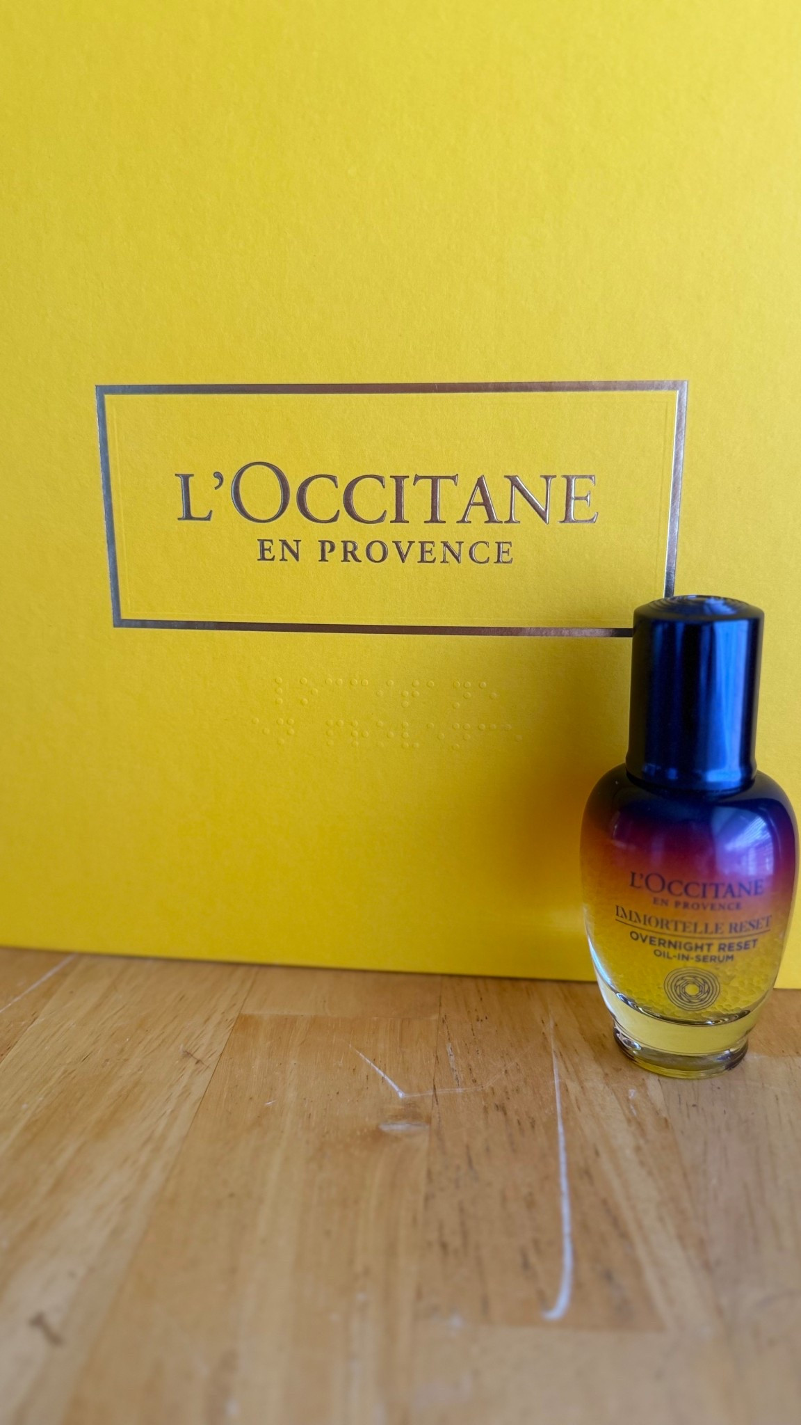 Can’t live without you… 
L’occitane Age-Defying Immortelle Reset Oil-in-Serum is one of my Holy Grail beauty products. 

A radiance-boosting serum that hits reset on dull-, tired-looking skin with an infusion of immortelle essential oil.
Perfect for Normal, Dry, Combination, and Oily skin types!
 
#loccitane #LTKbeauty #LTKskincare 