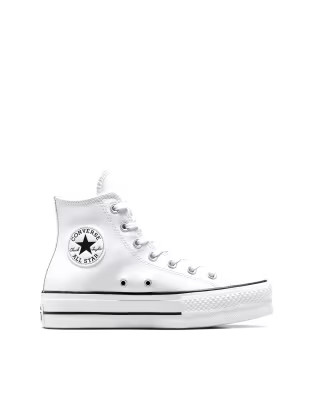 Converse chuck taylor all star Hi lift trainers in white | ASOS (Global)