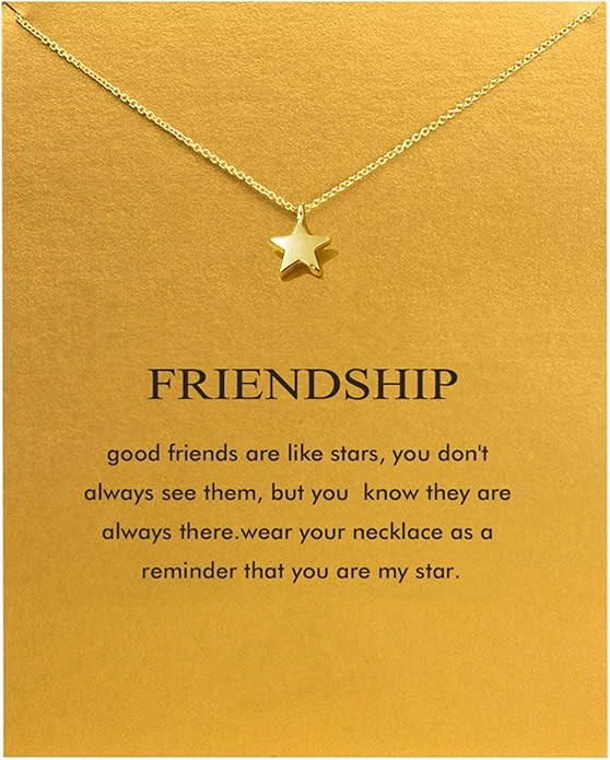 Baydurcan Friendship Anchor Compass Necklace Good Luck Elephant Pendant Chain Necklace with Messa... | Amazon (US)