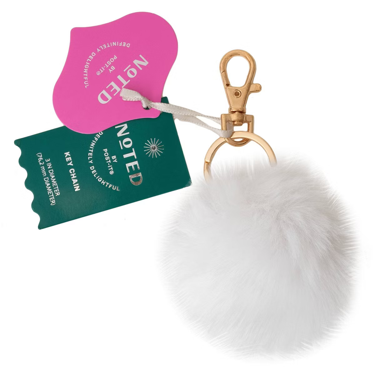 Noted by Post-it Ho Ho Whoa Fuzzy Bag Charm Pouch Gifting | Target