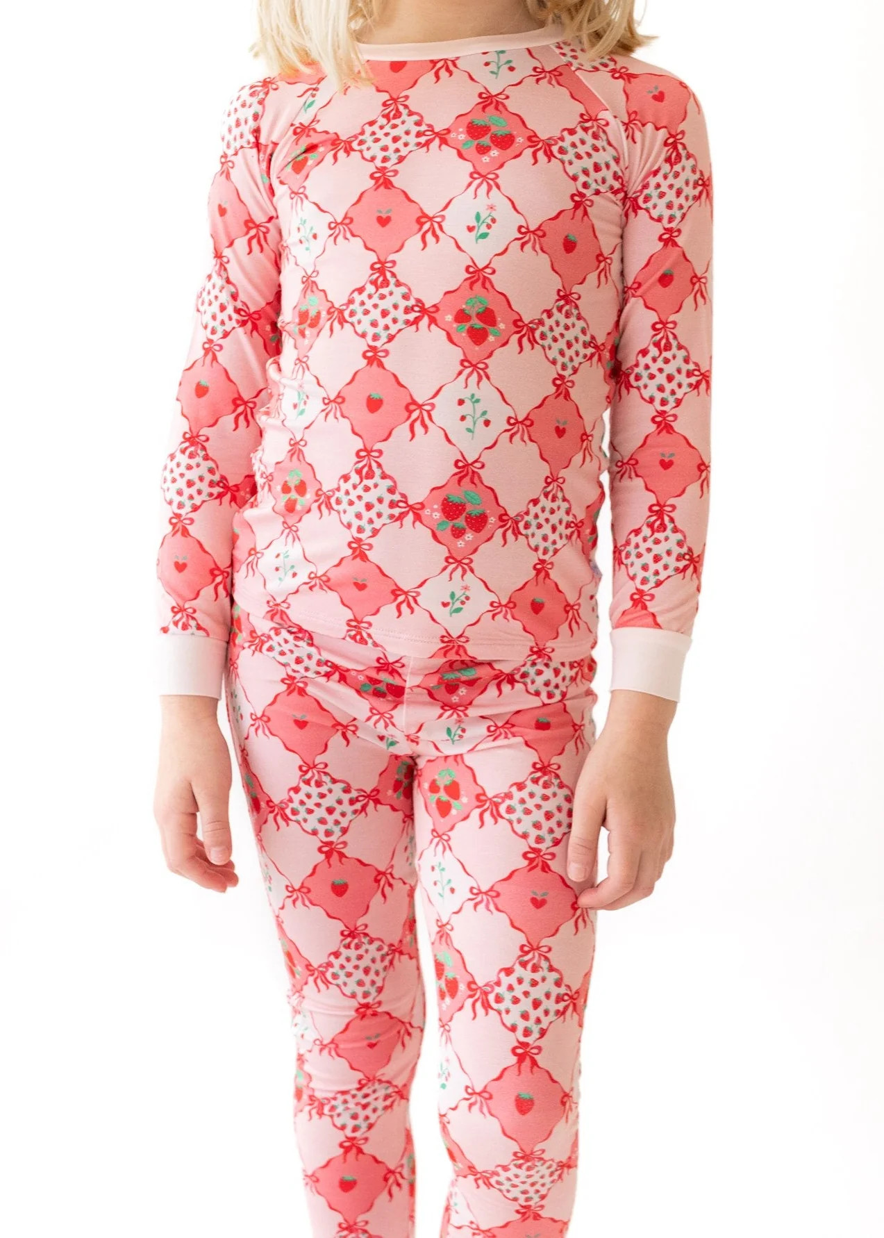 Strawberry Patch Two-Piece Pajamas | Tiny Jams