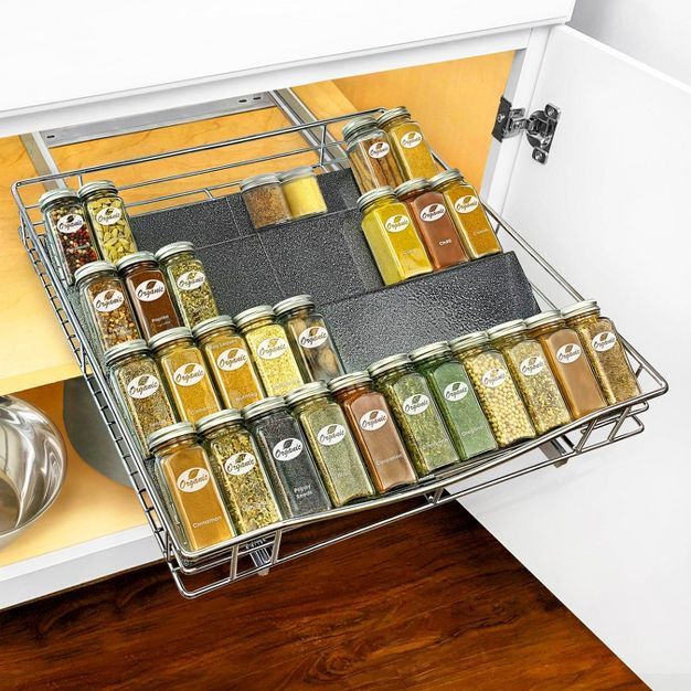 Lynk Professional Expandable 4 Tier Heavy Gauge Steel Drawer Spice Rack Tray Organizer | Target