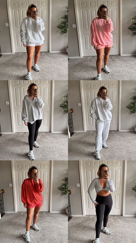 Midsize aerie haul. Aerie is having an end of the season sale. Almost everything is marked down to 30% or more. I’m wearing a size large in everything. Cloud fleece hoodie (in white) runs really oversized. Could have size down one and still achieved the same cozy oversized fit. 

#LTKsalealert #LTKfitness #LTKmidsize