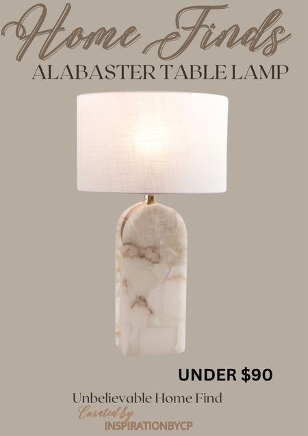 AFFORDABLE HOME FIND
Alabaster table lamp, look for less, marble, bedroom lamp 

#LTKHome #LTKFindsUnder100