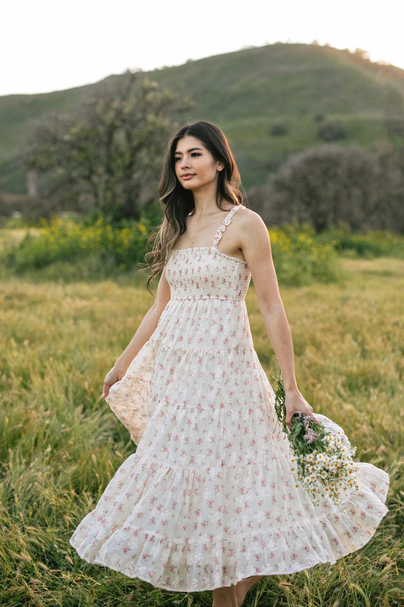 Eden Smocked Floral Dress | Morning Lavender