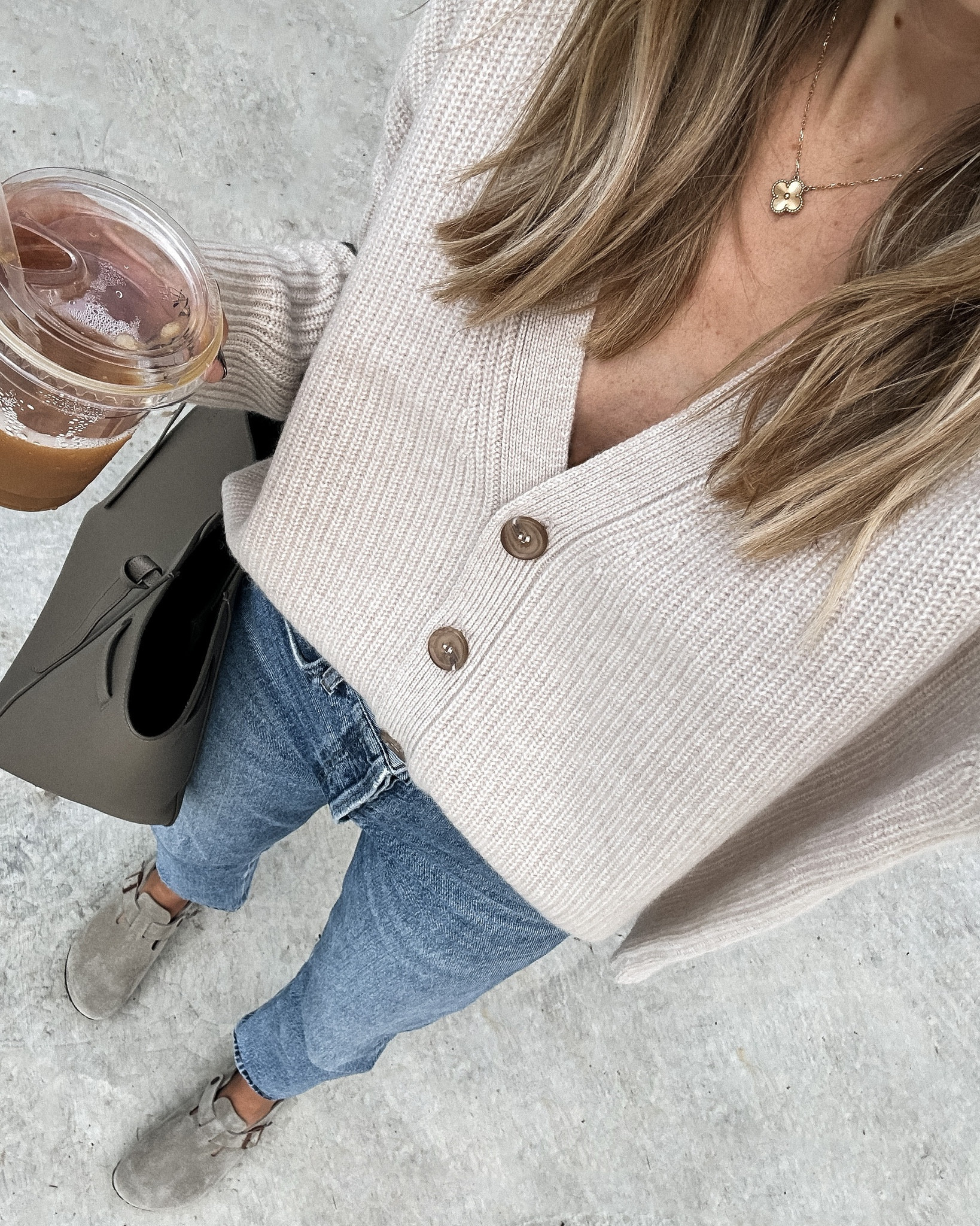 Fashion Jackson wearing Jenni Kayne cardigan sweater (small - discount JACKSON15) Birkenstock shoes #fashionjackson #springoutfit #cardigan 

#LTKstyletip