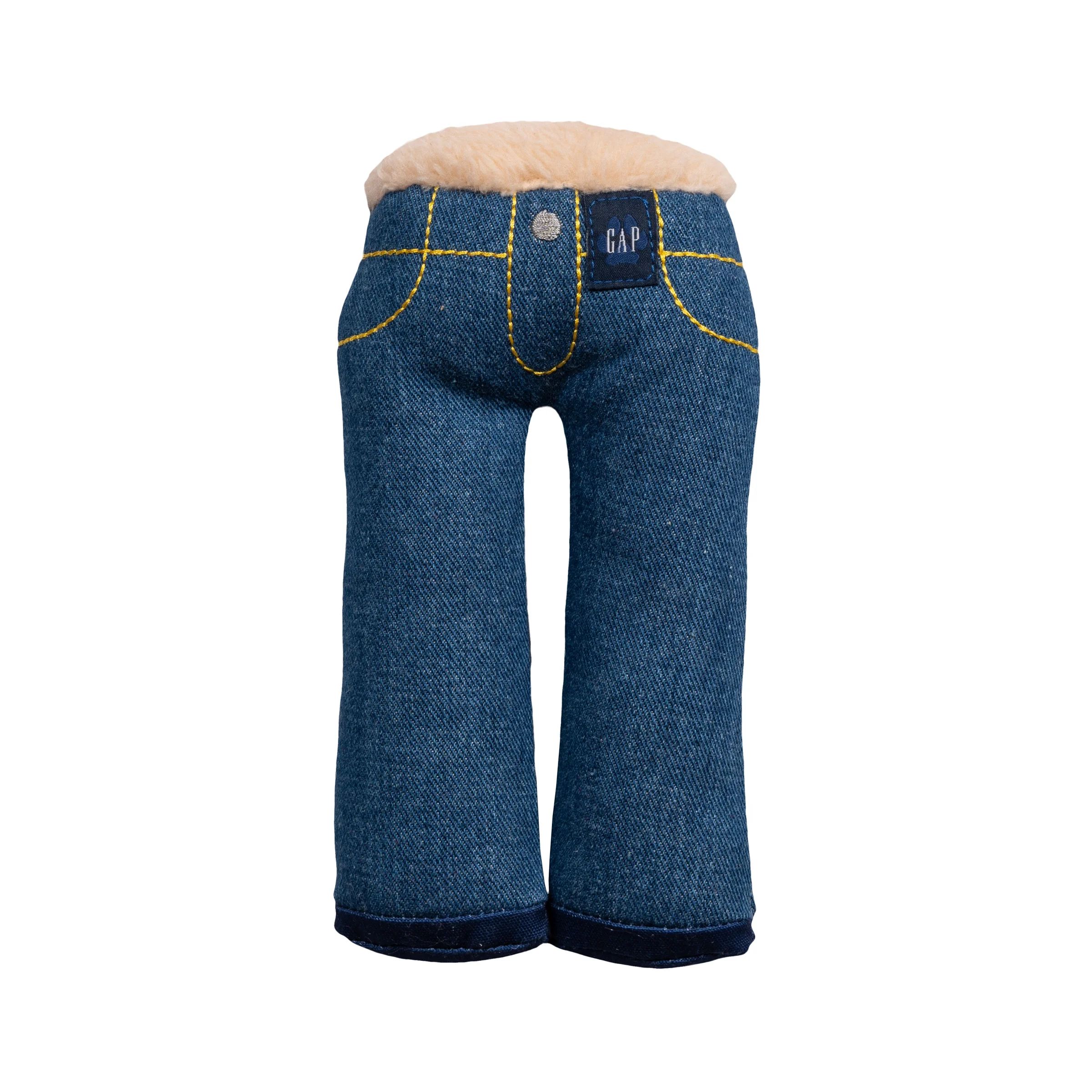 Gap Pet, Dog Toys, Plush Denim Bootcut Jeans Squeaker Gap Pet Toy, Blue, OS | Walmart (US)