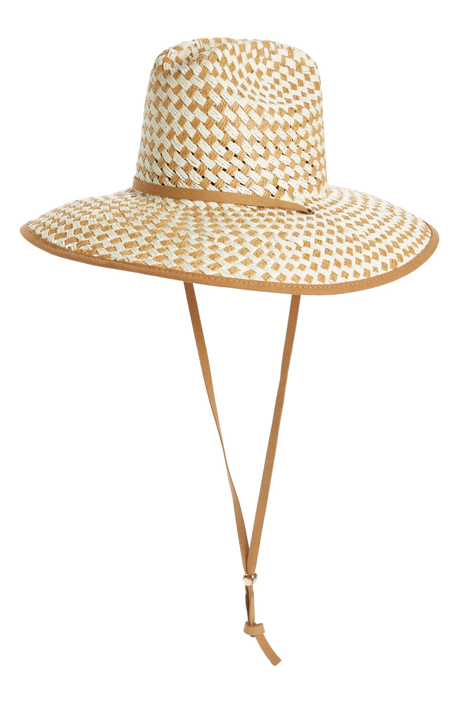 Lele Sadoughi Check Straw Hat | Nordstrom | Nordstrom