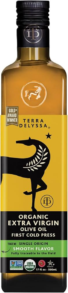 Terra Delyssa First Cold Pressed Organic Extra Virgin Olive Oil, Single Sourced, 500 ML (17 fl. o... | Amazon (US)
