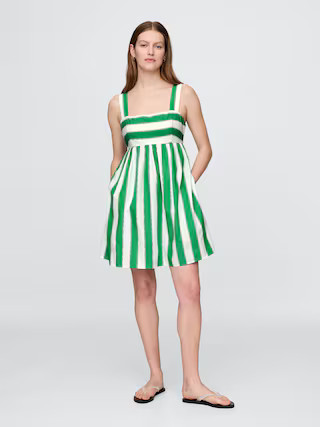 Poplin Tie-Back Mini Dress | Gap (US)