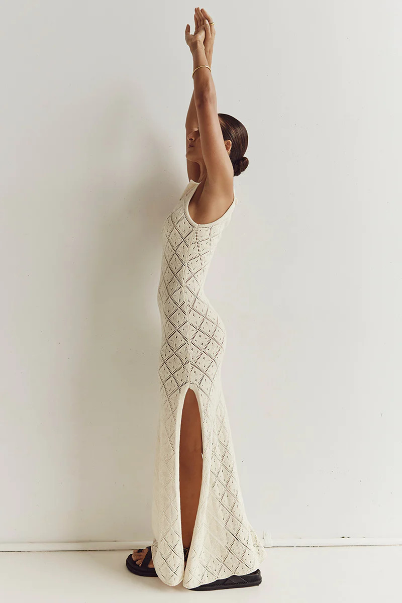 SORRENTO BUTTER CROCHET DRESS | DISSH
