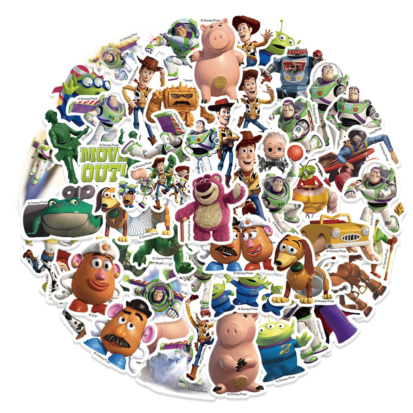 MAXSNOW 50Pcs Toy Story Sticker for Kids,Cute Cartoon Characters Stickers,Kawaii Decal Childrens ... | Amazon (US)