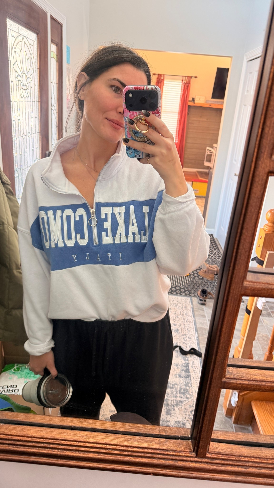 Casual winter outfit for midsize girlies. LOVE these sweatpants and own them in three colors. Size down if between. I’m usually a L/XL and I wear a medium  

#LTKFindsUnder100 #LTKFindsUnder50 #LTKMidsize