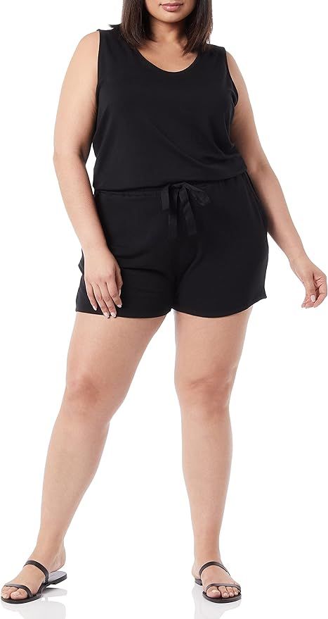 Daily Ritual Women's Supersoft Terry Relaxed Fit Sleeveless Romper | Amazon (US)