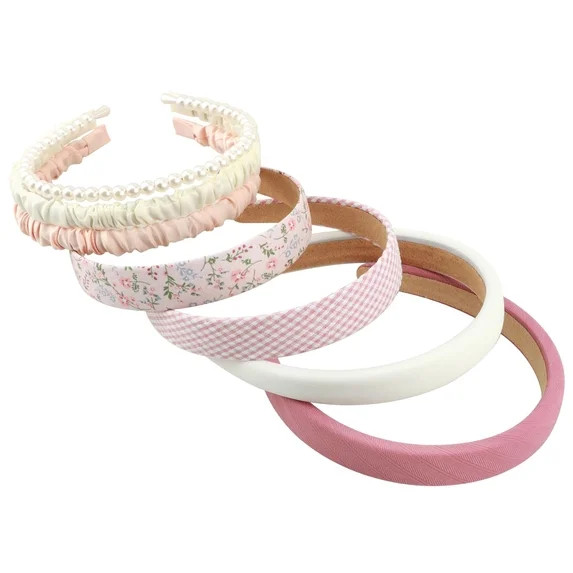 7 Pack Assorted Wide Padded Headbands Floral Pearl Non Slip Cute Hair Accessories for Women Girls | Walmart (US)