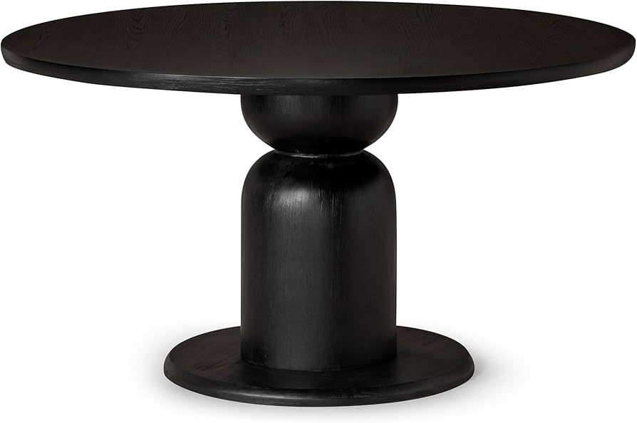 Maven Lane Mila Contemporary Round Wooden Dining Table in Refined Black Finish | Amazon (US)